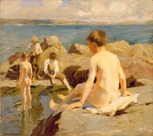 Sur les rochers près de Newlyn