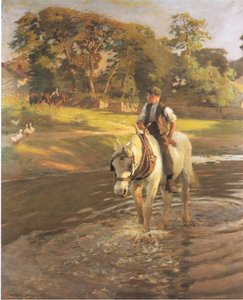 Abreuvant le cheval - Harold Harvey