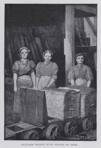 Femmes au lit bleu avec des camions de plomb - Harold Hume Piffard