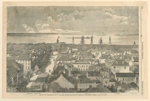 La ville de Charleston, Caroline du Sud, vue vers la mer et montrant le quartier brûlé, de Harper