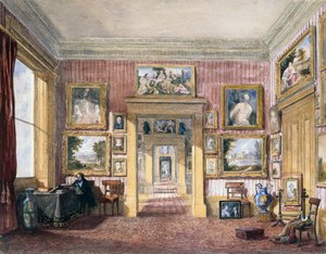 La salle à manger de Thirlestaine House, Cheltenham, vers 1843 - Harriet Rushout (attr. to) Bowles