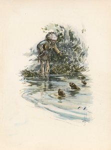 Le Chant de Hiawatha de Longfellow (lithographie couleur)