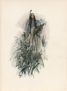 Le Chant de Hiawatha de Longfellow (lithographie couleur)