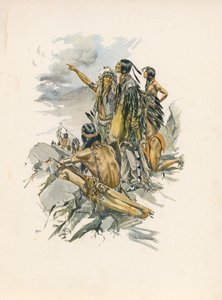 Le Chant de Hiawatha de Longfellow (lithographie couleur)