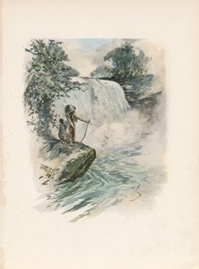 Le Chant de Hiawatha de Longfellow (lithographie couleur) - Harrison Fisher