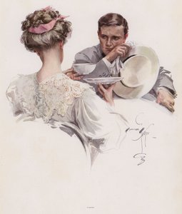 Homme attendant qu