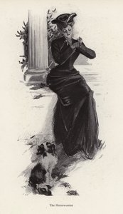 Jeune femme et son chien attendant pour faire de l