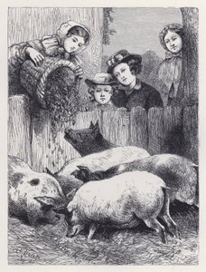 Nourrir les cochons - Harrison William Weir