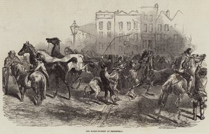 Le marché aux chevaux à Smithfield - Harrison William Weir