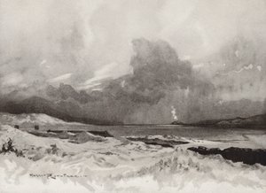 Terrains de golf : Harlech, vue sur le quatrième trou - Harry (1878 1950) Rountree