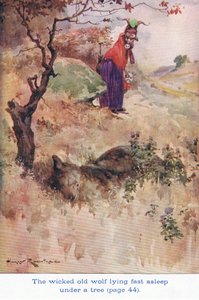 Le méchant vieux loup dormait profondément - Harry Rountree