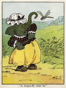 "Une libellule est passée" (lithographie en couleur)