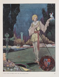 Toute la joie du temps est pour elle pour un rouge étroit. Illustration pour la chanson du prince fou par Walter de la Mare