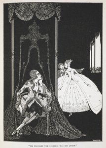 "Il pensait que la princesse était sa reine". Illustration pour l