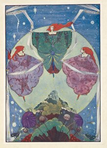 La Colline des Elfes. Ils dansaient avec des châles tissés de brume et de clair de lune. - Harry Clarke