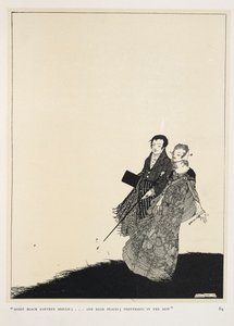 Le Grand Amant. Terre noire humide;... et hauts lieux; empreintes dans la rosée. - Harry Clarke