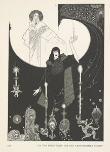 La Petite Fille aux Allumettes. Dans la lumière, la vieille grand-mère se tenait. - Harry Clarke