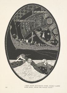 La Fille du Roi des Marais. Ils rentraient chez eux, richement chargés de butin, de la côte gauloise. - Harry Clarke