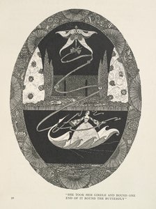 Poucette. Elle prit sa ceinture et en attacha une extrémité autour du papillon. - Harry Clarke