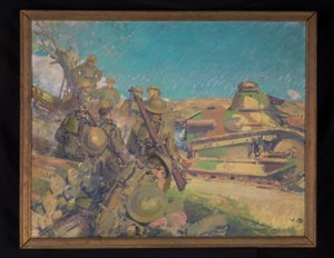 Retour du combat, vers 1918 (huile sur toile)