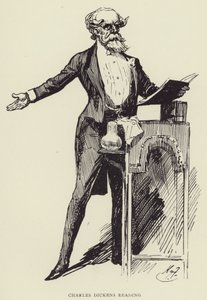 Charles Dickens lisant - Harry Furniss
