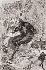 David Copperfield. Illustration par Harry Furniss pour le roman de Charles Dickens David Copperfield, de l