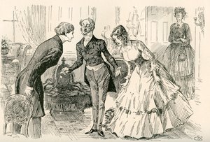 David rencontre Dora et Miss Murdstone. "M. Copperfield, ma fille Dora, et l