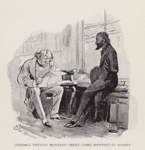 Disraeli visitant Montagu Corry (Lord Rowton) à Albany - Harry Furniss