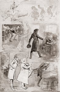Illustration pour Un chant de Noël des Livres de Noël de Charles Dickens - Harry Furniss