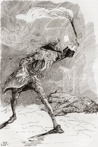 Illustration pour le roman Barnaby Rudge de Charles Dickens - Harry Furniss