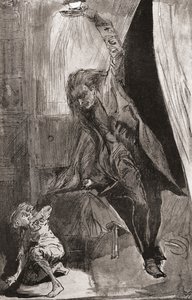 Illustration pour le roman de Charles Dickens Le marché du fantôme