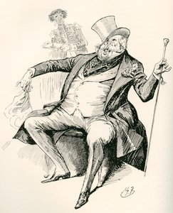 Joey B. Illustration de Harry Furniss pour le roman Dombey and Son de Charles Dickens, de l