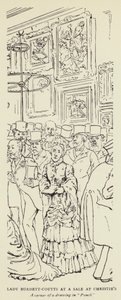 Lady Burdett-Coutts à une vente chez Christie