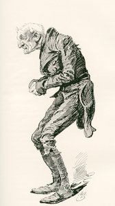 Vieux Chuffey. Illustration par Harry Furniss pour le roman de Charles Dickens 