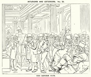 Caricature de Punch : Le Reform Club - Harry Furniss