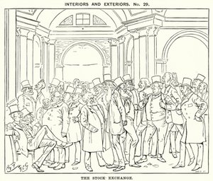 Caricature de Punch : La Bourse - Harry Furniss