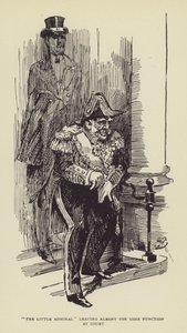 Le Petit Amiral quittant Albany pour une fonction à la cour - Harry Furniss