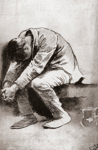 Le Prisonnier Solitaire. Illustration par Harry Furniss pour le récit de voyage de Charles Dickens 