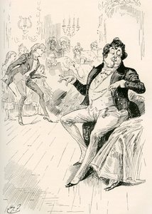 Les Turveydrops, père et fils. Illustration par Harry Furniss pour le roman de Charles Dickens 