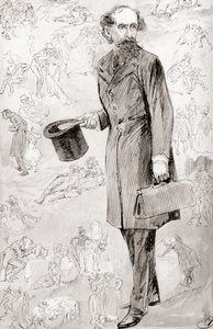 Le Voyageur Non Commercial. Illustration par Harry Furniss pour la nouvelle 