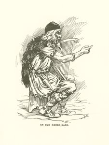 Un vieux barde norrois (gravure) - Harry George Theaker