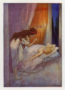 Cupidon, comme leep (litho couleur) - Harry George Theaker