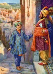 "Il a demandé audience au Grand Vizir" (lithographie couleur) - Harry George Theaker