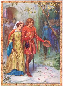 Il a épousé une dame de haute naissance (tiré de The Story of Gamelyn) (lithographie couleur) - Harry George Theaker