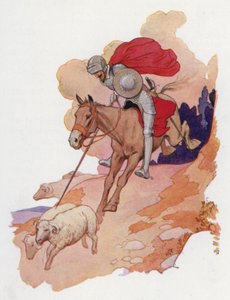 Illustration pour Don Quichotte (lithographie couleur) - Harry George Theaker