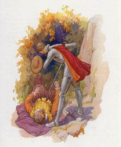 Illustration pour Don Quichotte (lithographie couleur) - Harry George Theaker