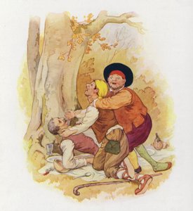 Illustration pour Don Quichotte (lithographie couleur) - Harry George Theaker