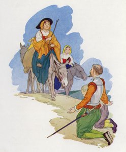 Illustration pour Don Quichotte (lithographie couleur) - Harry George Theaker