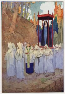 Illustration pour Don Quichotte (lithographie couleur) - Harry George Theaker