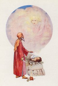 "Ne pose pas ta main sur le jeune homme" (lithographie couleur) - Harry George Theaker